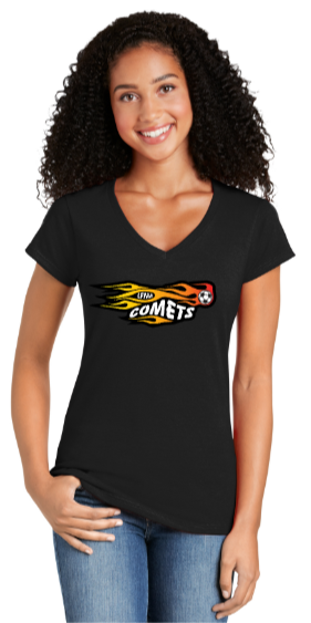 LF Comets- Ladies Vneck Short Sleeve T Shirt