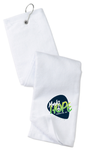 Mark's Hope - Golf Towel (White)