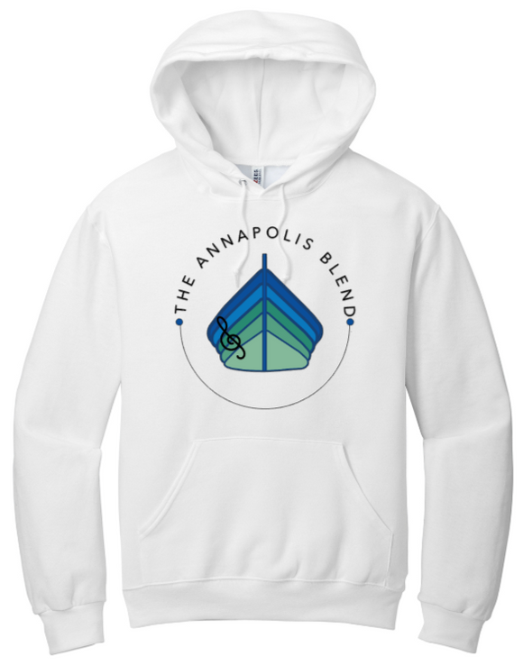 Annapolis Blend - Circle Logo Hoodie Sweatshirt (White or Graphite Heather)