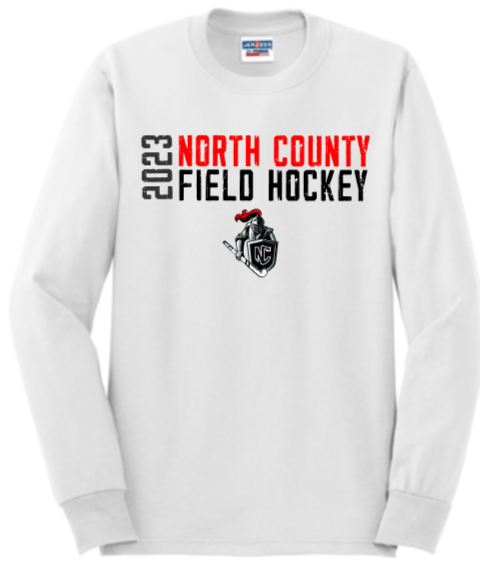 NCHS Field Hockey - Official Long Sleeve T Shirt (White, Black, Red or Grey)