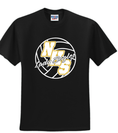 NHS Volleyball - Official Short Sleeve T Shirt (Black, White, or Grey)