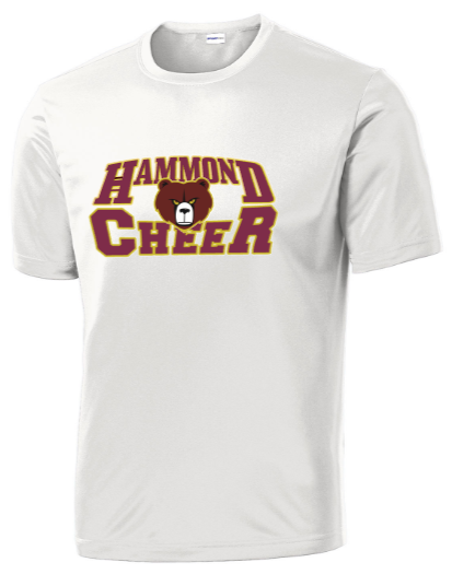 Hammond Cheer - Lettering Performance Short Sleeve (Maroon or White)