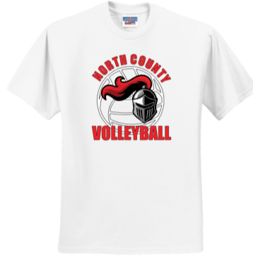 North County Volleyball - Short Sleeve T Shirt (Black, White or Grey)