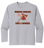Apaches WLAX- Official Performance Long Sleeve Shirt (Black, White or Silver)