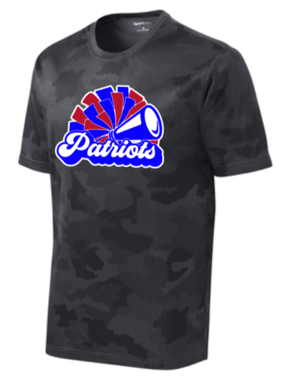 OM Patriots - Patriots Cheer Camo Hex Performance SS T-shirt (Red or Iron Grey)