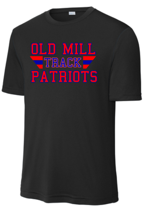 OMHS Track - Retro SS Performance Shirt (Red, Blue or Black)