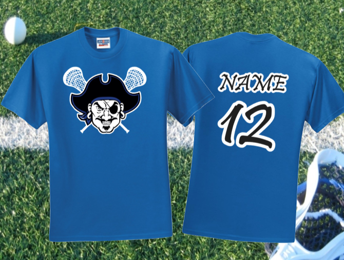 BUCS Lax - Bucs Short Sleeve T Shirt (Black or Blue Shirt) – Crab