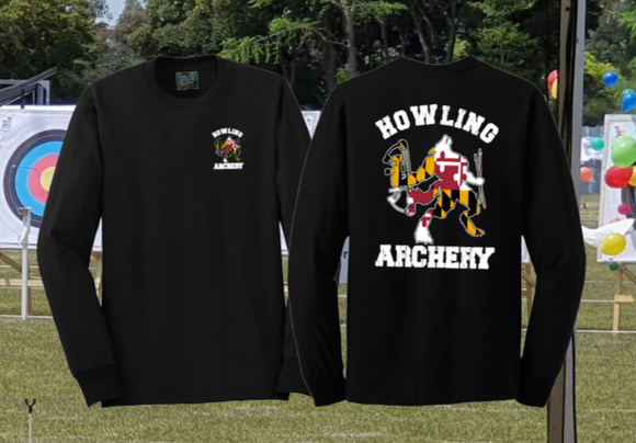 Howling Archery - Long Sleeve TShirt (BLACK)