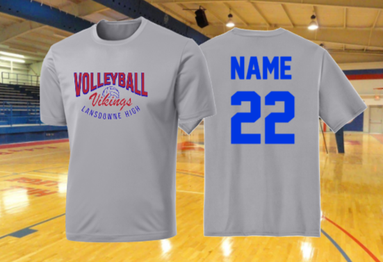 LHS Volleyball- Official Short Sleeve Performance T Shirt (Silver))