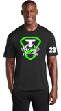 TRUE CHES - Performance Short Sleeve Shirt (Black and Silver)