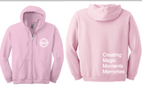 Ally Day - Full Zip Hoodie Sweatshirt (Black / White / Pink)