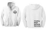 Ally Day - Full Zip Hoodie Sweatshirt (Black / White / Pink)