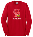 GB BASKETBALL - Level Up Long Sleeve T Shirt (Black, White or Red)