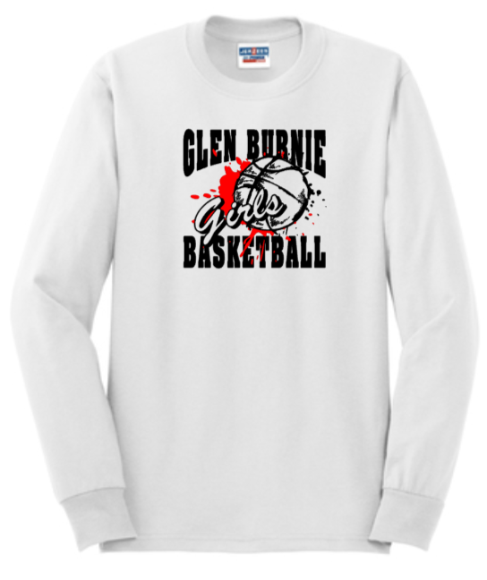 GB BASKETBALL - Classic Long Sleeve T Shirt (Black, White or Red)
