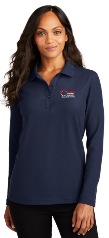 AACPS LMS - Official Long Sleeve Lady Polo  (Printed or Embroidered)