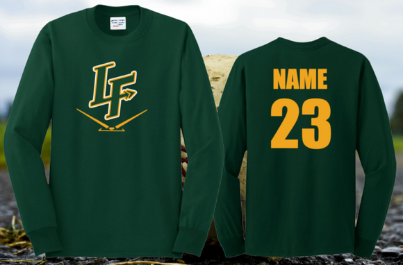 LF Baseball - Official Long Sleeve T Shirt (Green or White)