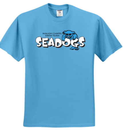 Seadogs Swim - Official Short Sleeve T Shirt (Blue, White or Grey)