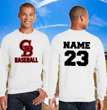 GB Baseball - Classic GB Baseball Crewneck Sweatshirt (Red/Black/White)
