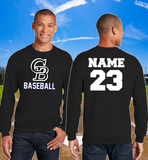 GB Baseball - Classic GB Baseball Crewneck Sweatshirt (Red/Black/White)
