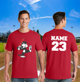 GB Baseball - GB Retro Gopher Short Sleeve T Shirt (White or Red)