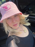Sweet Bird Bucket Hat - Black with Pink