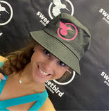 Sweet Bird Bucket Hat - Black with Pink