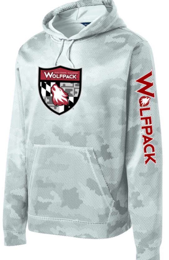 St. Joseph - White Camohex Shield Hoodie