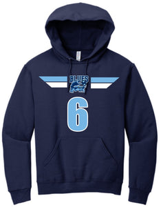 Blues Soccer - On Field Navy Blue Performance Hoodie Sweatshirt (Youth or Adult)