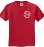 St. Joseph Cockeysville - Circle - Short Sleeve Shirt (Island Yellow, Tennessee Orange, Deep Purple, True Red or Kelly Green) (Youth and Adult)