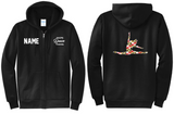 AACPS Dance Ensemble - Zip Up Hoodie Sweatshirt (Black or Grey)