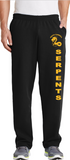 South Carroll Serpents - Sweatpants (Joggers or Open Bottom) (Black)