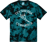 Docksiders - Crystal Tie-Dye SS Shirt (Teal and Black or Teal and White)