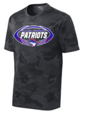 OM Patriots - Patriots Football Camo Hex Performance SS T-shirt (Red or Iron Grey)