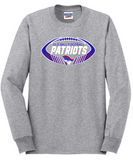 OM Patriots - Patriots Football Long Sleeve T Shirt (Red, Black or Grey)