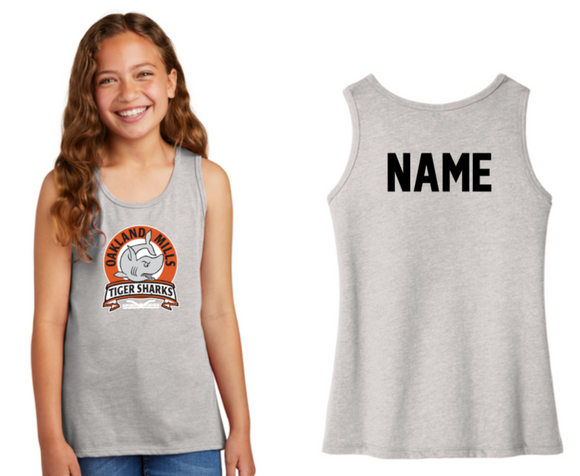 Oakland Mills Swim Team - Black Girls District Tank Top