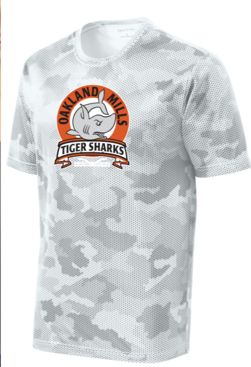 Oakland Mills Swim Team - Camo Hex Short Sleeve Shirt