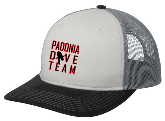 Padonia Dive - Grey Snapback Trucker Hat (Printed)
