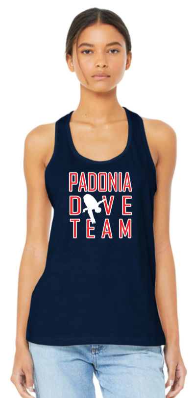 Padonia Dive - Racer Back Tank Top (Navy Blue or White)