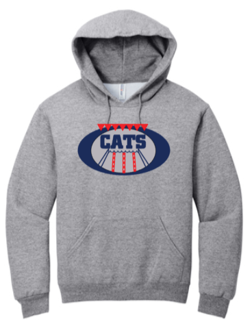CATS Swim - Official Hoodie Sweatshirt (Navy Blue / Grey)