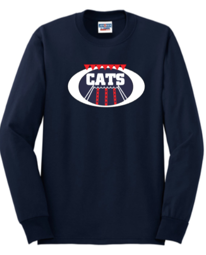 CATS Swim - Official Long Sleeve T Shirt (Navy Blue or Grey)