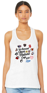 2025 Steve Malone Cup - White Racer Back Tank Top