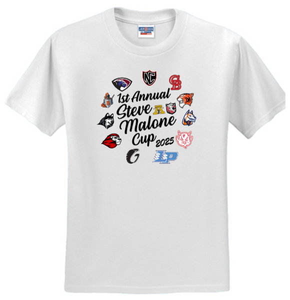 2025 Steve Malone Cup - White Cotton/Poly Short Sleeve Shirt