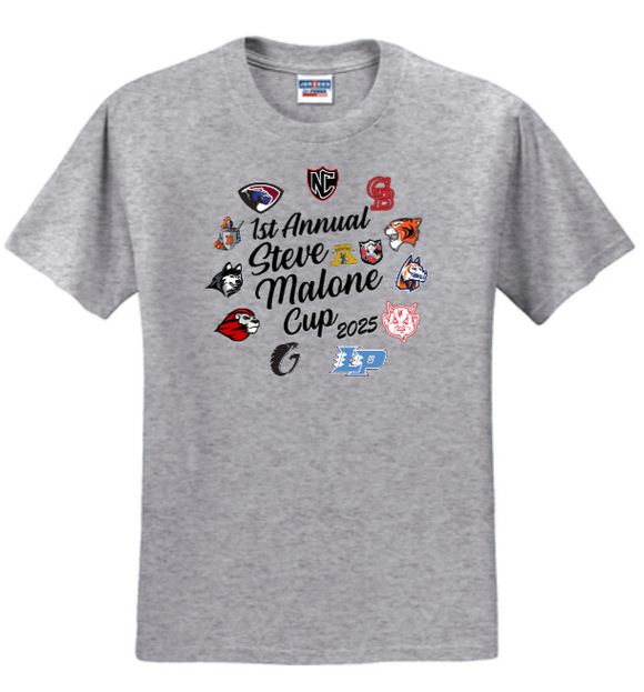 2025 Steve Malone Cup - Grey Cotton/Poly Short Sleeve Shirt