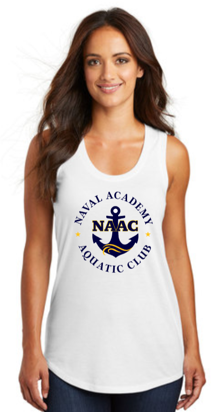 NAAC - White Ladies Racer Back Tank Top