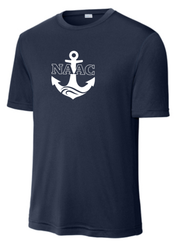 NAAC - N Logo - Navy Blue Performance Short Sleeve Shirt (Youth and Adult)