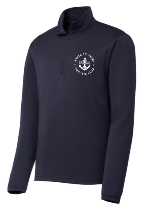 NAAC - Letter Navy Blue 1/4 Zip Pullover (Unisex, Youth or Lady Cut)