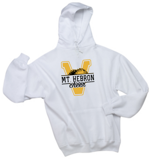 MTH CHEER -V Hoodie Sweatshirt (White or Grey)