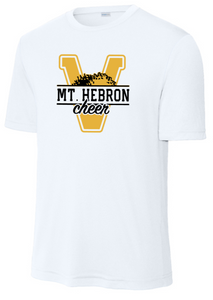 MTH Cheer - V White Performance Short Sleeve Shirt