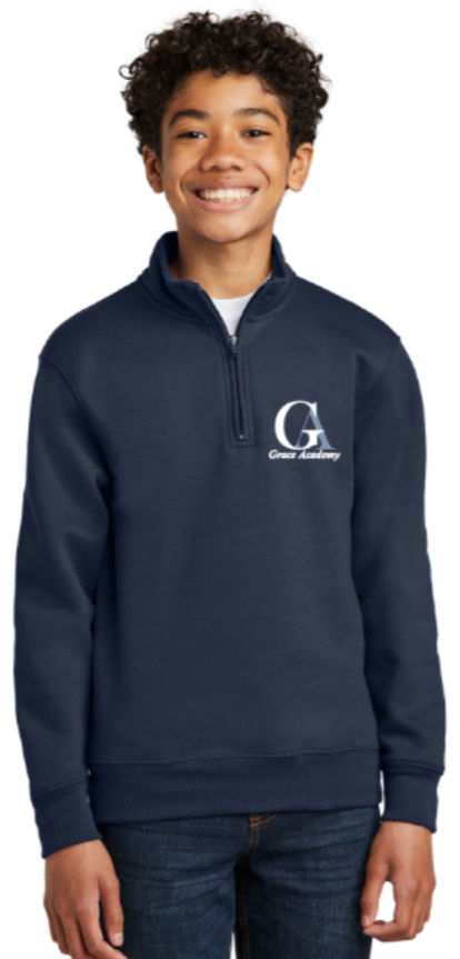 Grace Academy - Navy Blue 1/4 Zip (Youth and Adult Sizes)
