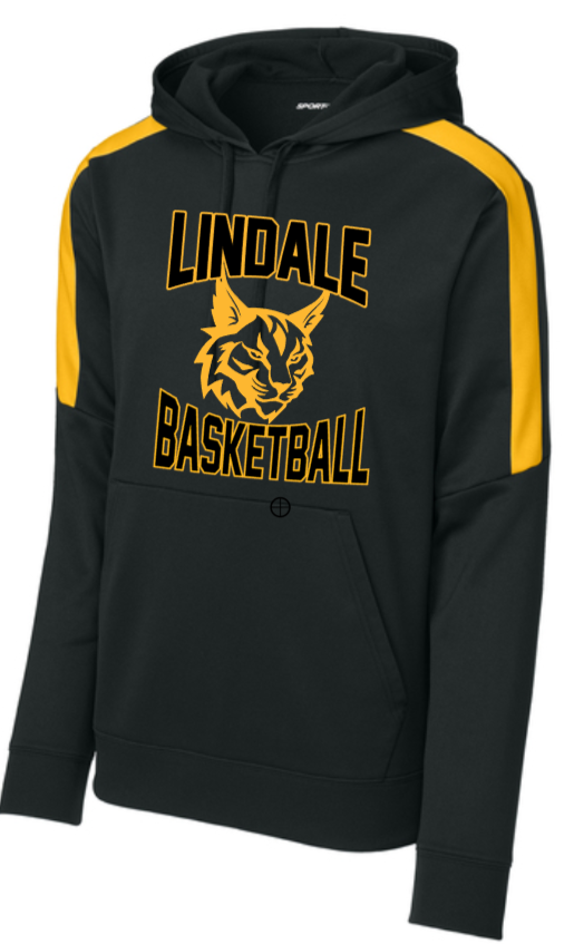 Lindale Lynx - BASKETBALL - Performance United Hoodie (Black)